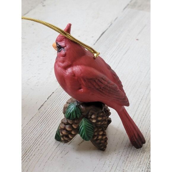 Lenox red cardinal bird ornament Pinecone Xmas decor - Picture 4 of 5